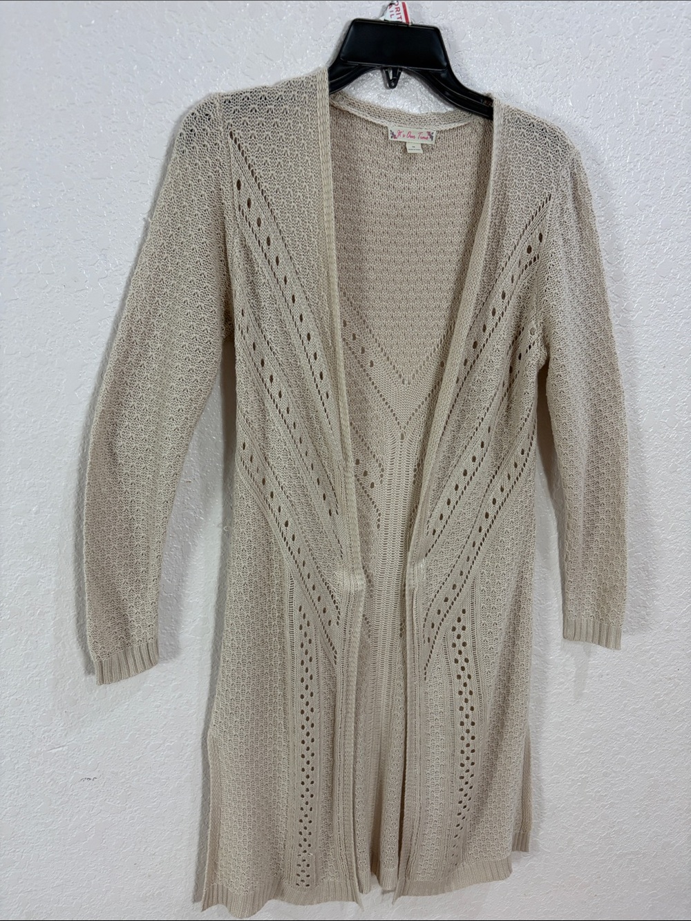 It’s Our Time,Size M,Women’s Cream Openfront Knit Cardigan Sweater - Picture 6 of 15
